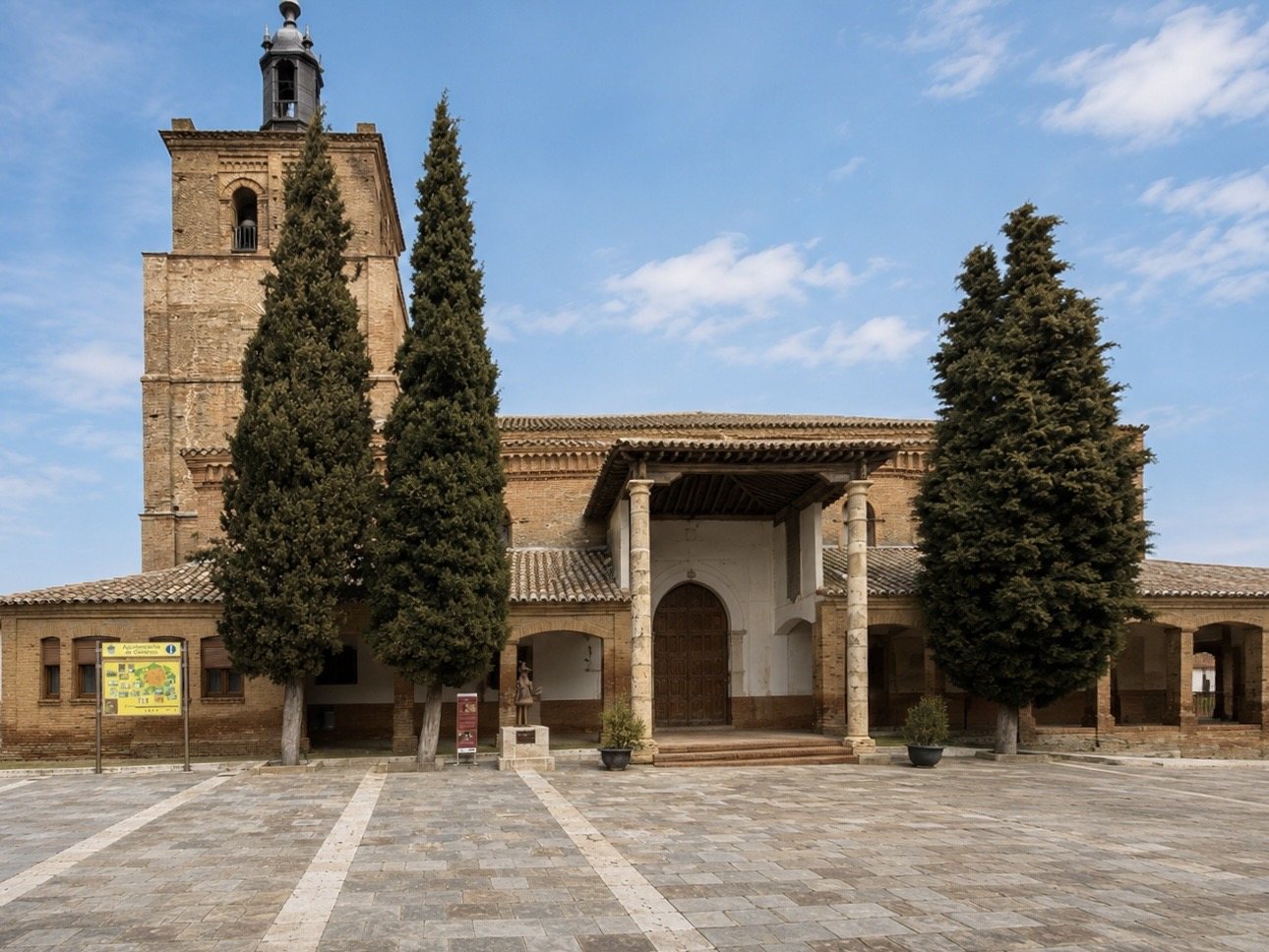 The Iglesia de San Facundo y San Primitivo in the town of Cisneros, Palencia, Spain